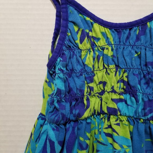The Children's Place dress Large 10/12 abstract palm frond print sleeveless - Picture 3 of 7